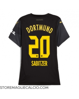 Borussia Dortmund Marcel Sabitzer #20 Maglia Gara Trasferta Repliche 2024-25 Donna